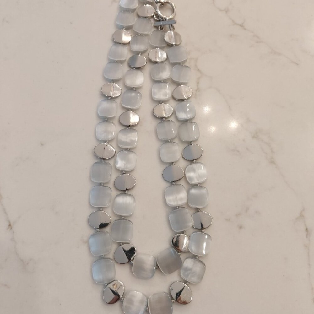 Talbots Silver and Gray necklace
